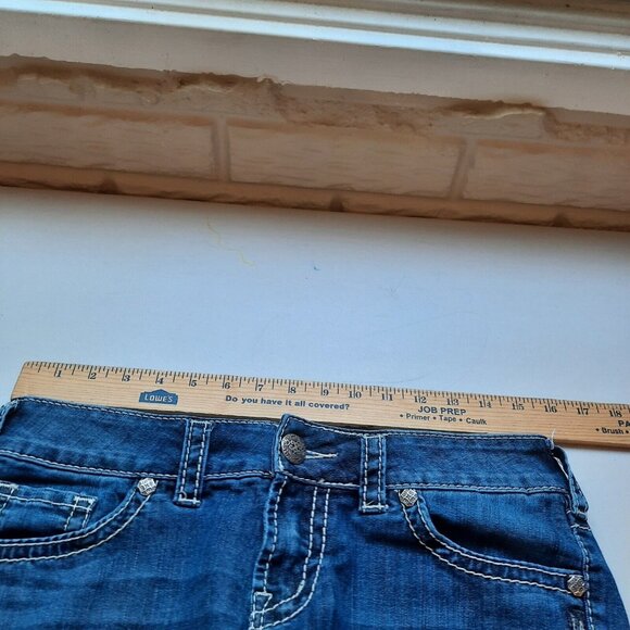 Silver Jeans Womens 29‎ Suki Mid Rise Capri Cropped Denim Stretch - Picture 8 of 11